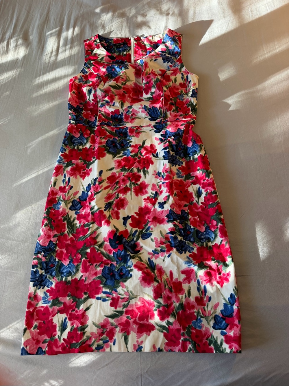 Talbots Multicolor Floral Print Dress — Pink, Blue & Green